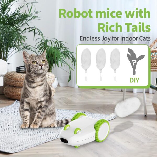 Limited time deal-50% PETGEEK Automatic Cat Mouse Toys Interactive Cat Toys for Indoor - Image 3