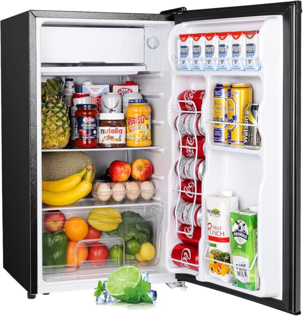 Limited time deal-28% Upstreman 3.2 Cu.Ft Mini Fridge with Freezer, Single Door Mini Frid