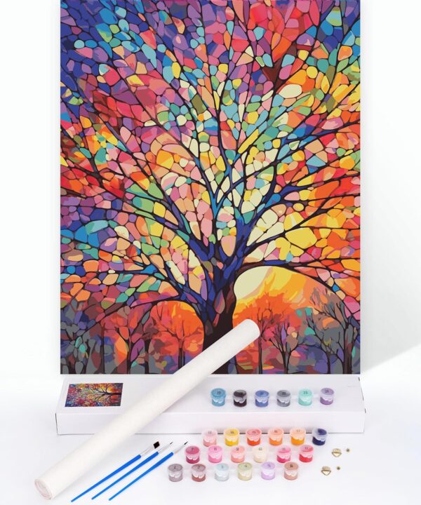 Limited time deal-58% Slody Paint by Numbers Kit for Adults Tree of Life DIY Acrylic Paint