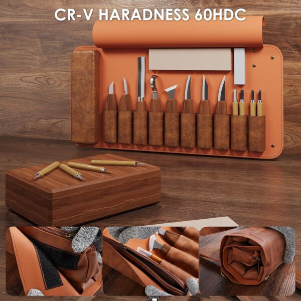 Limited time deal-50% RexTact Wood Carving Kit 16PCS Hand Carving Tool Set, Deluxe-Whi - Image 4