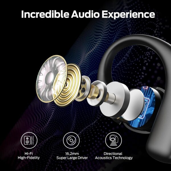 Limited time deal-71% Monster Open Ear AC311 Wireless Earbuds, Bluetooth 5.4 Open Ear Headphone - Image 2