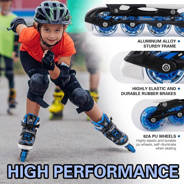 Limited time deal-50% Adjustable Inline Skates for Kids and Teens, Boys Girls Women Begi - Image 4