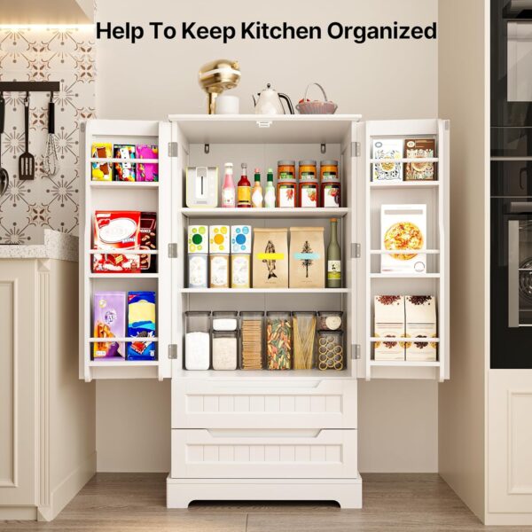 Limited time deal-38% Gizoon 47" Kitchen Pantry Storage Cabinet with Drawers Freestanding - Image 2