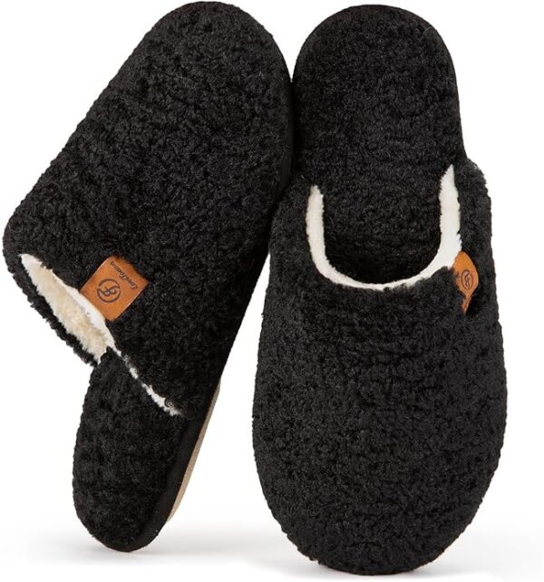 Limited time deal-37% EverFoams Women's Fuzzy Slip-on Slippers Warm Cozy Soft Light