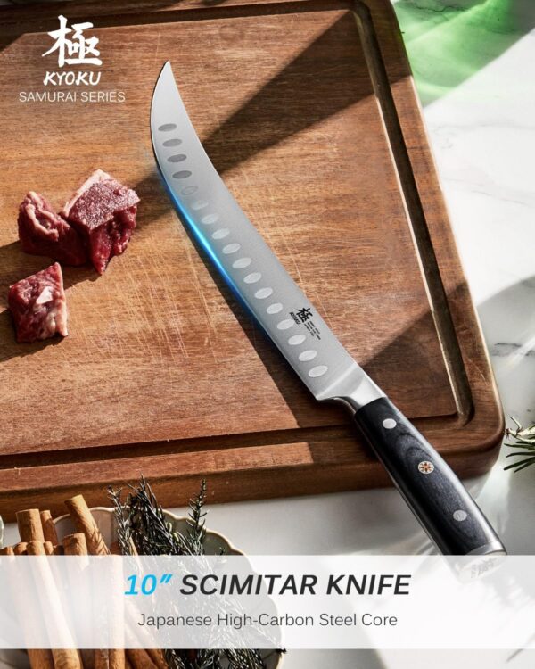 Limited time deal-50% KYOKU 10" Scimitar Knife, Samurai Series Cimitar Breaking Knife wit - Image 2