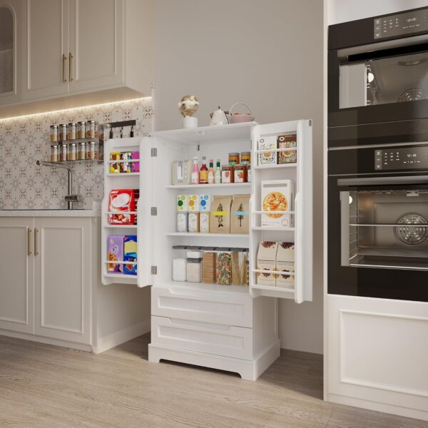 Limited time deal-38% Gizoon 47" Kitchen Pantry Storage Cabinet with Drawers Freestanding - Image 3