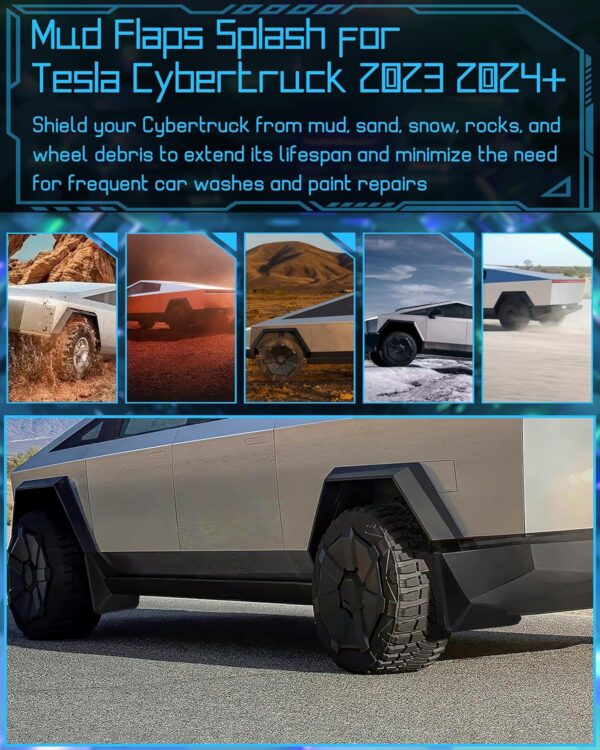 Limited time deal-58% Cybertruck Mud Flaps Mud Splash Guards for Tesla Cybertruck Acce - Image 2