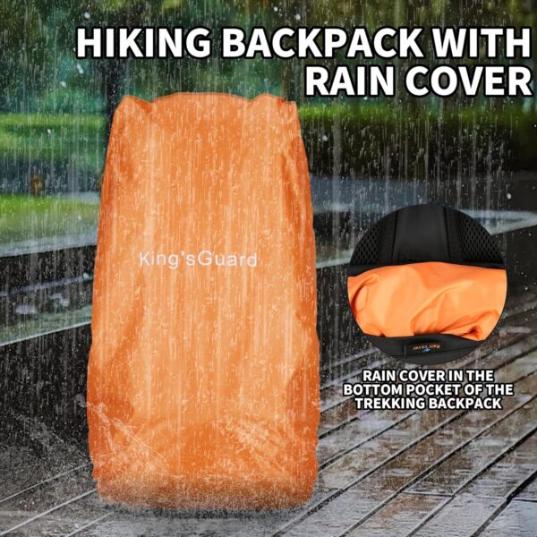 Limited time deal-50% King'sGuard 60L Hiking Backpack, Waterproof Camping Backpackin - Image 3