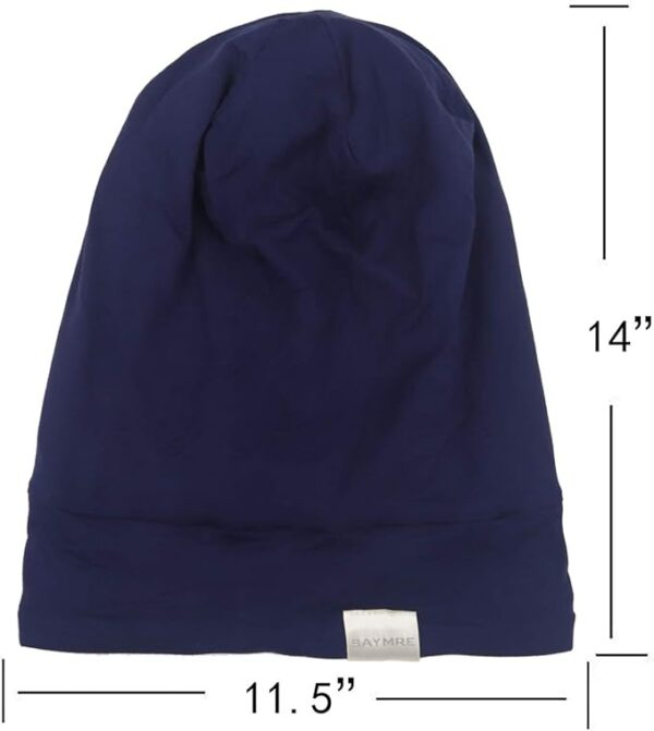 Limited time deal-50% off Satin Lined Bonnet Silky Hair Wrap Large Sleep Cap - Adjustable Beanie Slou - Image 2