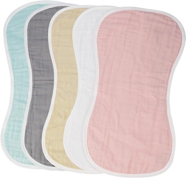 Limited time deal-50% off MUKIN Baby Burp Cloths and Burping Cloths,Soft Absorbent for Boys Girls,5