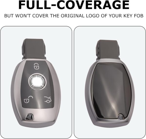 Limited time deal-50% off for Mercedes Benz Key Fob Cover Soft TPU Key Case with Keychain Protectio - Image 2