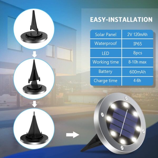 Limited time deal-41% off Solar Lights Outdoor,12 Pack Solar Lights Outdoor Waterproof,Solar Garden - Image 3