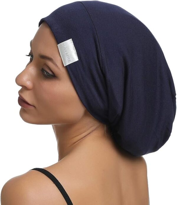 Limited time deal-50% off Satin Lined Bonnet Silky Hair Wrap Large Sleep Cap - Adjustable Beanie Slou