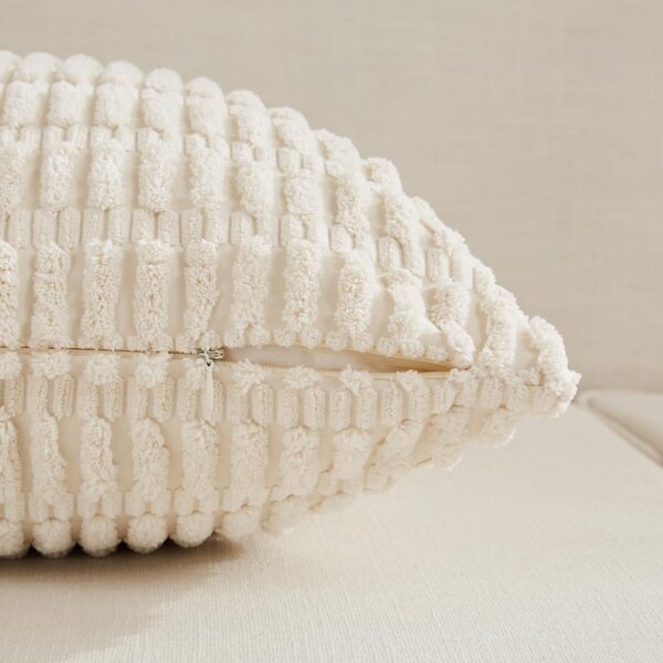 Limited time deal-40% off Fancy Homi 4 Packs Neutral Decorative Throw Pillow Covers 18x18 Inch for - Image 4
