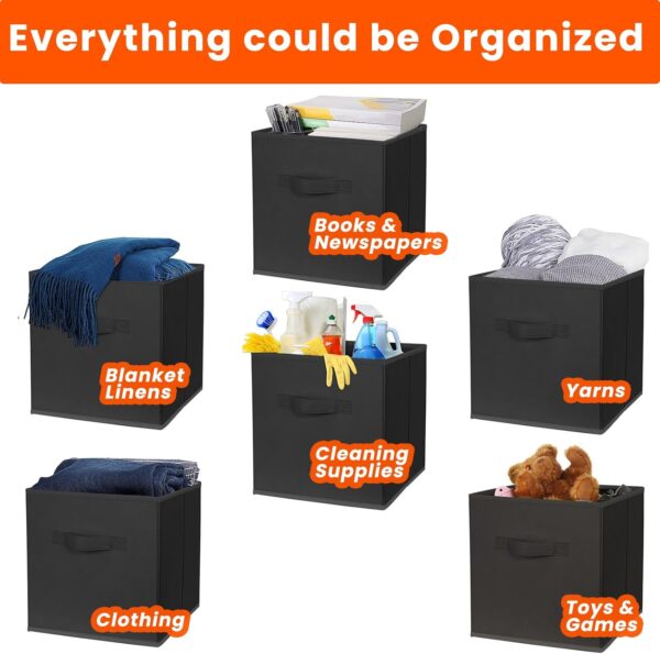 Limited time deal-40% off Criusia Storage Cubes, 11 Inch Clothes Storage Bins for Shelves Closet (10 P - Image 3