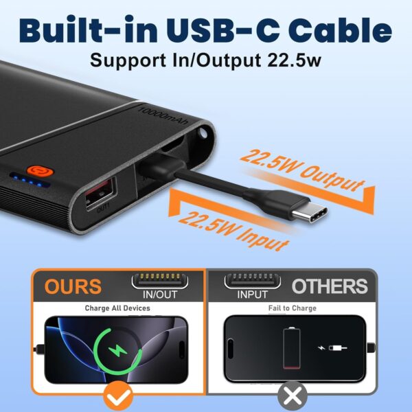 Limited time deal-50% off Portable Charger Power Bank, 10000mAh 22.5W PD Super Fast Charging - Image 3