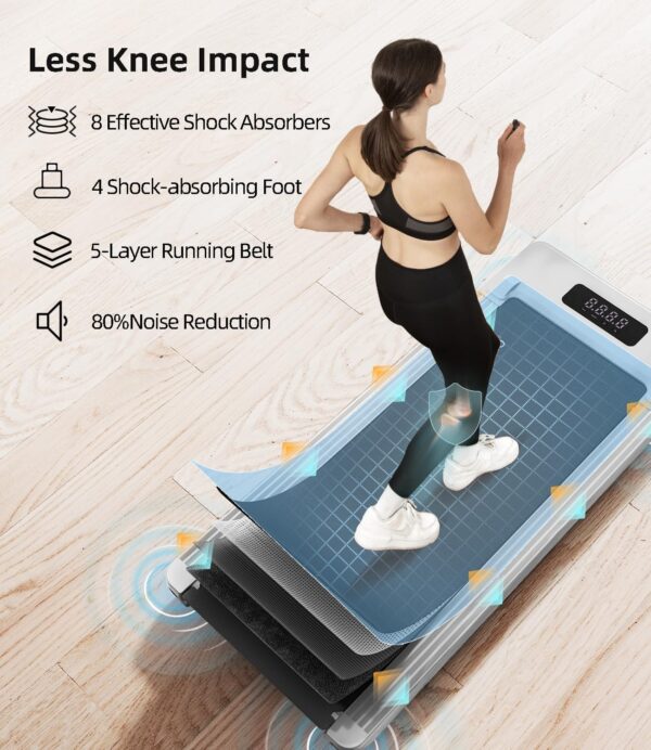 Limited time deal-50% off Walking Pad - Under Desk Treadmill for Home/Office, Portable with Remote - Image 3