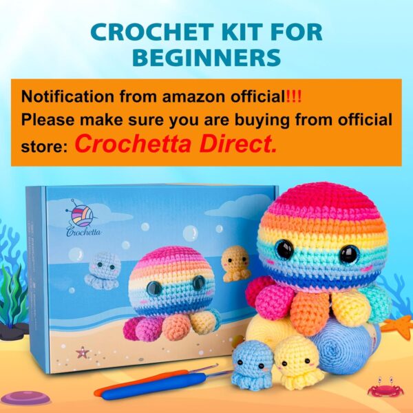 Limited time deal-50% off Crochetta Crochet Kit for Beginners, Crochet Kit Step-by-Step Video Tutorial - Image 2