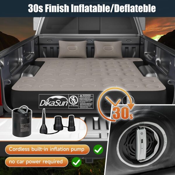 Limited time deal-40% off Truck Bed Air Mattress for 5-5.8 ft, Full Size Short Inflatable Mattress Short - Image 4