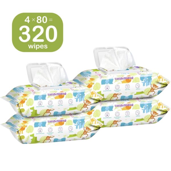 Limited time deal-16% off HAPPY BUM Sensitive Water Baby Diaper Wipes, Baby Wipes, Unscented, 4 - Image 3