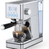 Limited time deal-50% off Espresso Machine, 20Bar Compact Stainless Espresso Maker, With Milk Froth