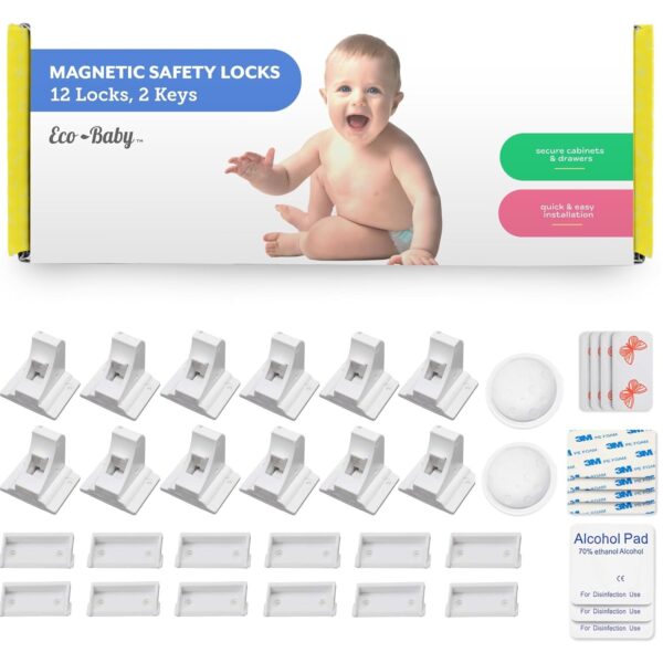 Limited time deal-55% off Eco Baby Magnetic Cabinet Locks for Babies - Magnetic Baby Proofing Cabi