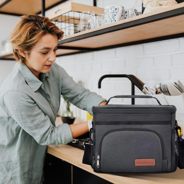 Limited time deal-42% off ExtraCharm Insulated Lunch Bag for Women/Men - Reusable Lunch Box for - Image 4