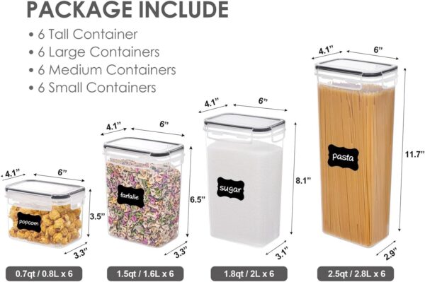 Limited time deal-44% off Airtight Food Storage Containers with Lids, Vtopmart 24 pcs Plastic Kitchen - Image 4