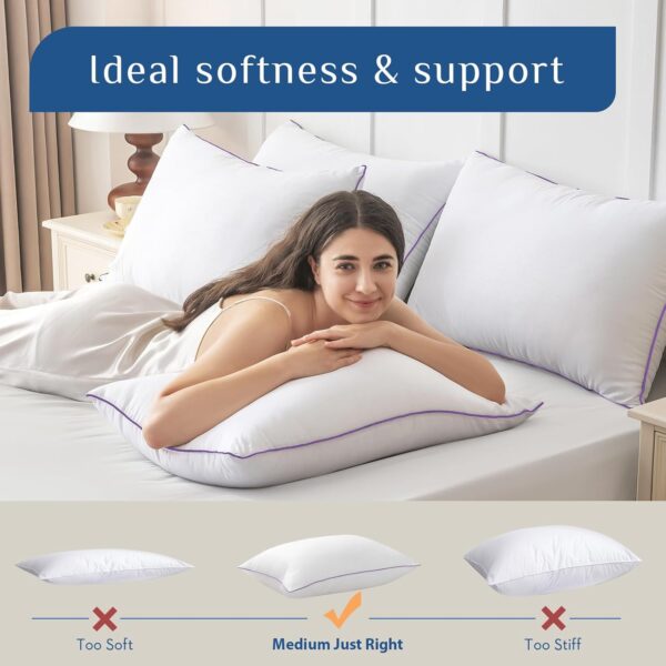 Limited time deal-42% off JOLLYVOGUE Pillows King Size Set of 2, Washable Supportive Bed Pillows - Image 3