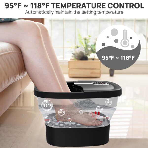 Limited time deal-46% off HOSPAN Collapsible Foot Spa Electric Rotary Massage, Foot Bath with Heat, - Image 3