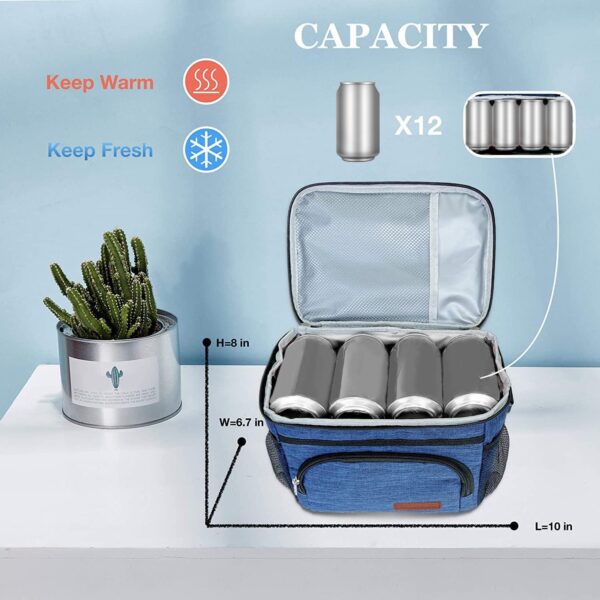 Limited time deal-42% off ExtraCharm Insulated Lunch Bag for Women/Men - Reusable Lunch Box for - Image 3