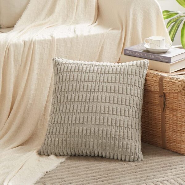Limited time deal-40% off Fancy Homi 4 Packs Neutral Decorative Throw Pillow Covers 18x18 Inch for - Image 2