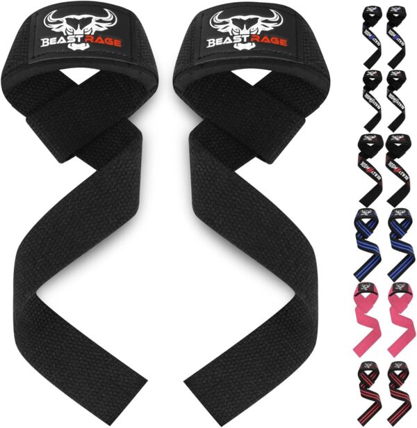 Limited time deal-42% off BEAST RAGE Lifting Straps for Weightlifting, Weight Lifting Straps Gym Powe
