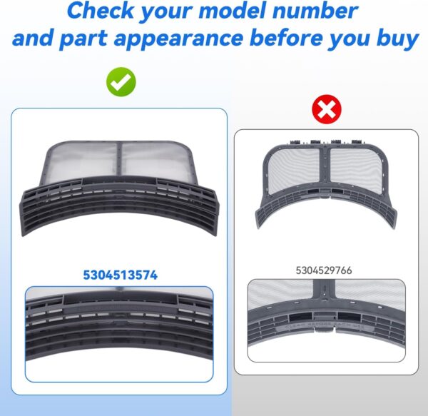 Limited time deal-50% off Upgraded 5304513574 Dryer Lint Trap Filter: Dryer Lint Screen Filter Trap Ass - Image 3