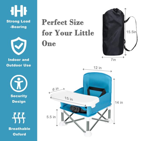 Limited time deal-50% off Portable Toddler Booster Seat - Easy-Fold Eating Lawn Camping Chair for In - Image 2