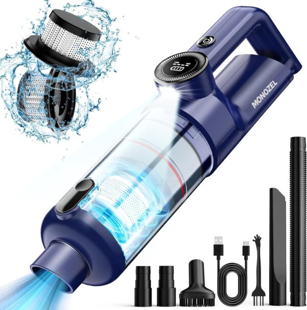Limited time deal-80% off Handheld Vacuum Cordless - Car Vacuum Cleaner with Brushless Motor, 150