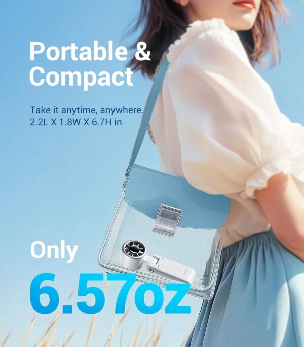 Limited time deal-43% off Portable Handheld Turbo Fan, 5 Gear Wind, Battery Operated, Up to 12 Wor - Image 2