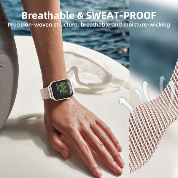 Limited time deal-50% off Original Stainless Steel Mesh Loop Compatible with Apple Watch Band 38m - Image 3