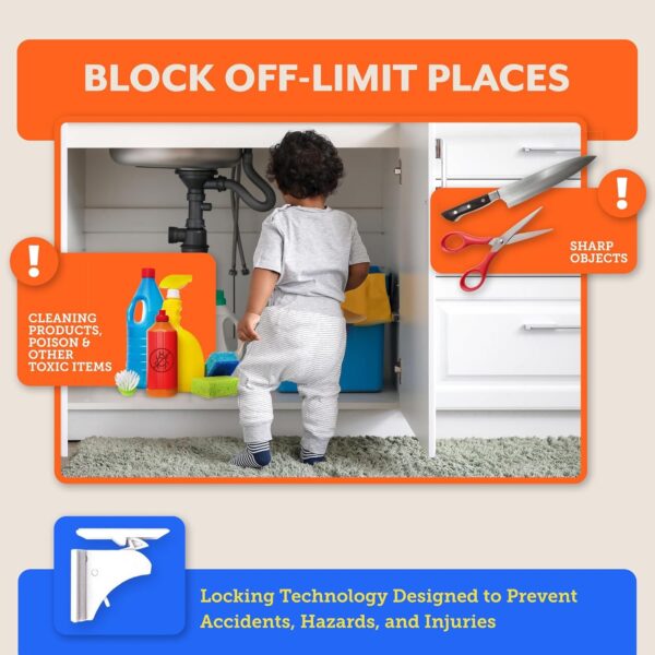 Limited time deal-55% off Eco Baby Magnetic Cabinet Locks for Babies - Magnetic Baby Proofing Cabi - Image 4