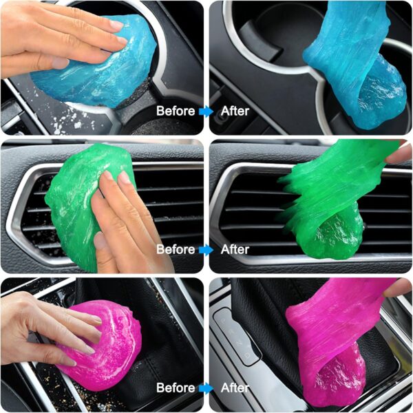 Limited time deal-44%  off FiveJoy Car Cleaning Gels, 4-Pack Universal Auto Detailing Tools Car Interior - Image 2