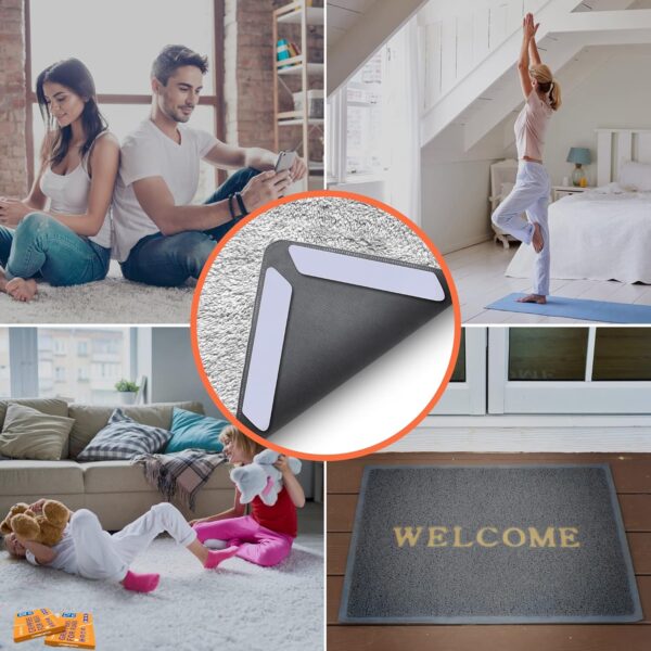 Limited time deal-47% off ZONGOOL 12 PCS Rug Tape, Reusable Washable Grippers for Rugs, Double - Image 4