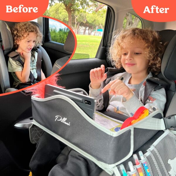 Limited time deal-44% off PILLANI Kids Travel Tray for Car - Car Seat Tray for Kids Travel, Road Trip - Image 3