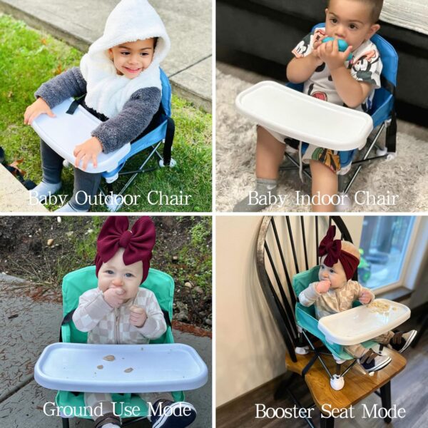 Limited time deal-50% off Portable Toddler Booster Seat - Easy-Fold Eating Lawn Camping Chair for In - Image 4