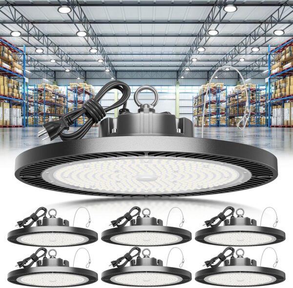 Limited time deal-40% off Super Bright 250w UFO LED High Bay Light 35000lm with Plug 5ft Cable (Eq