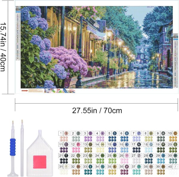 Limited time deal-50% off JOOZ Large Diamond Painting Kits for Adults DIY 5D City Street Diamond Ar - Image 2