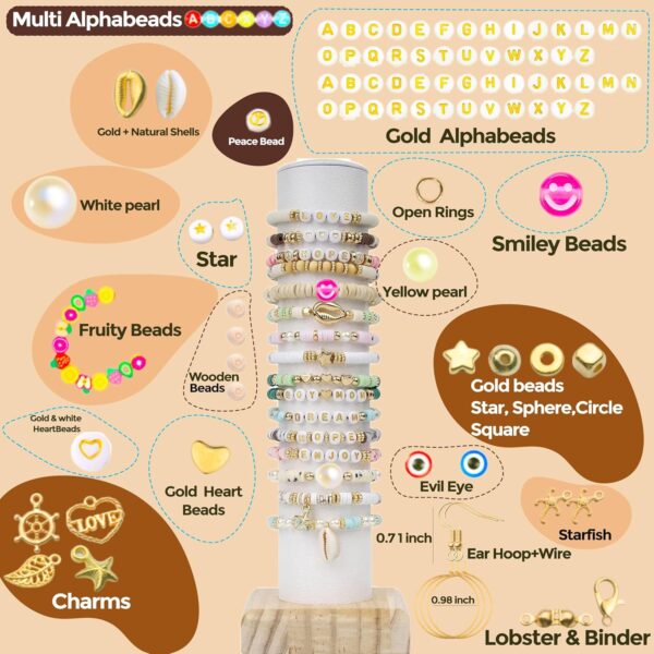 Limited time deal-40% off 21000 Clay Beads Bracelet Making Kit for Girls 120 Colors 6 boxes Polymer - Image 4