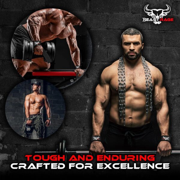 Limited time deal-42% off BEAST RAGE Lifting Straps for Weightlifting, Weight Lifting Straps Gym Powe - Image 3
