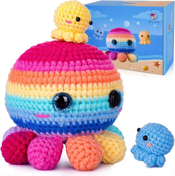 Limited time deal-50% off Crochetta Crochet Kit for Beginners, Crochet Kit Step-by-Step Video Tutorial