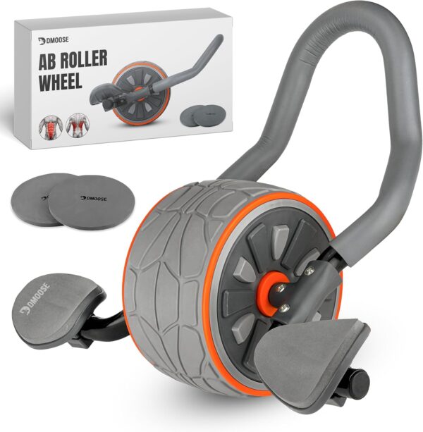 Limited time deal-38% off DMoose Fitness Ab Roller Wheel with Elbow Support & 2 Knee Pads - Abdo