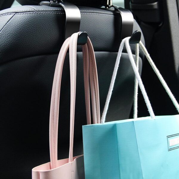 Limited time deal-45% off Amooca Car Seat Headrest Hook 4 Pack Hanger Storage Organizer Universa - Image 4